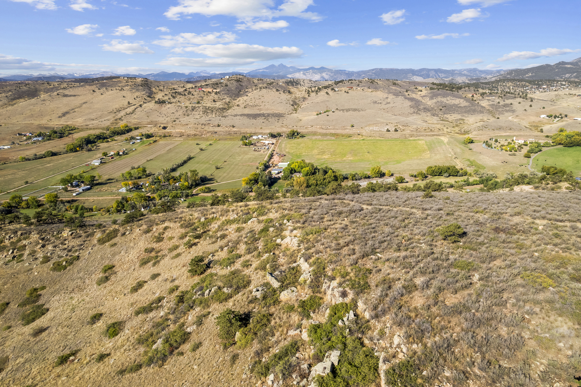 Aerial view with Carter Lake visible